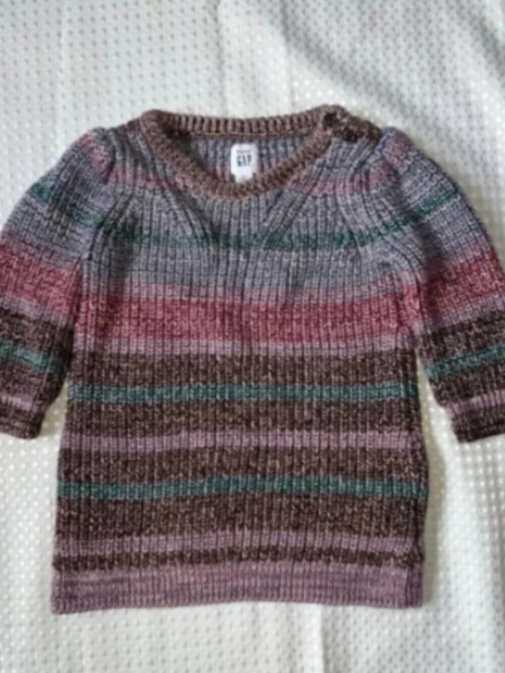 Baby Gap Multi Color Metallic Knit Sweater Dress 12 18 Months